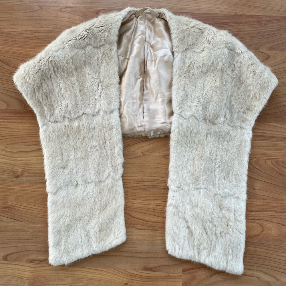 Classic Cream Faux Fur Stole Wrap